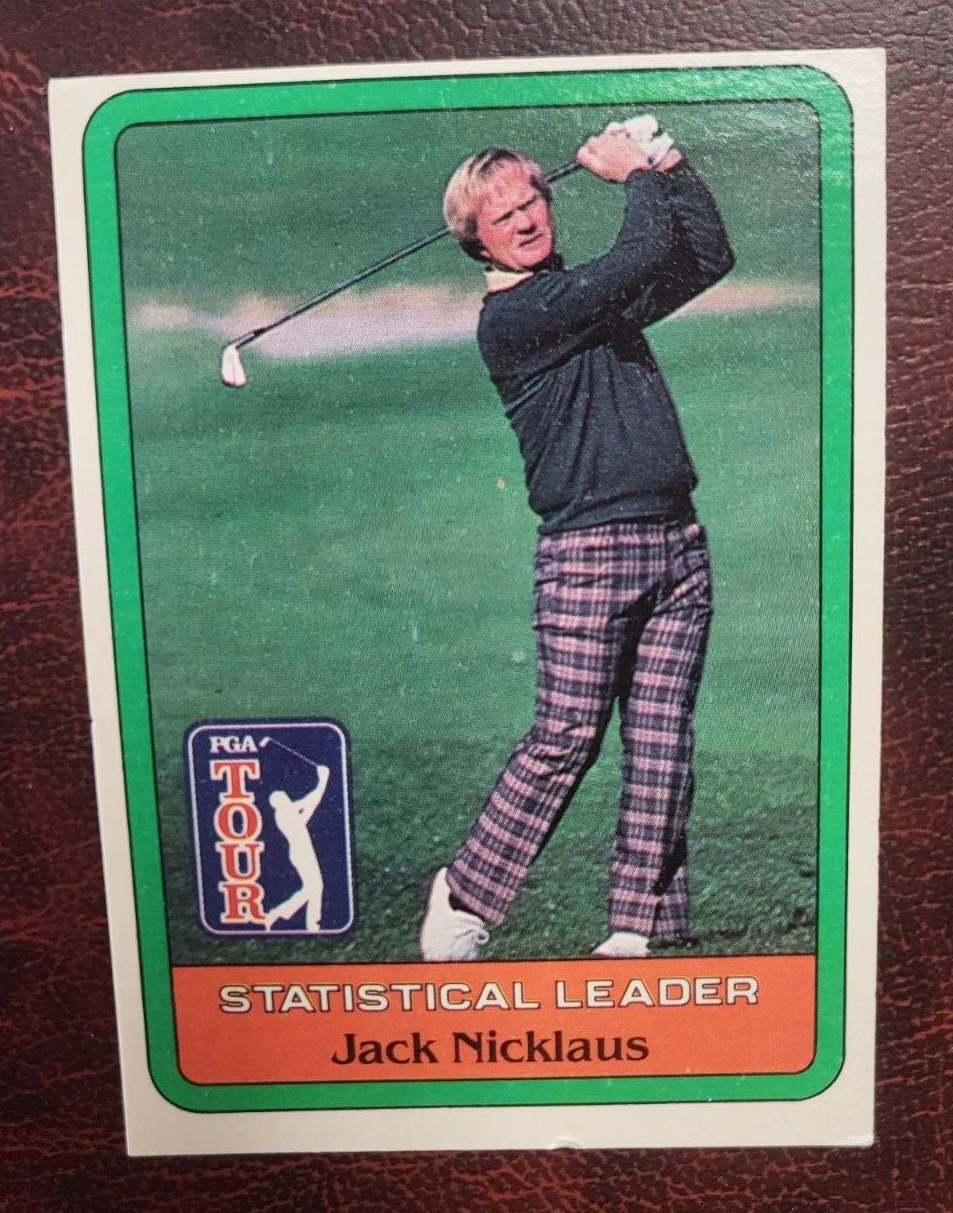 1981 DONRUSS STATISTICAL LEADER JACK NICKLAUS ROOKIE RC GOLF CARD RARE COLLECTIBLE MEMORABILIA