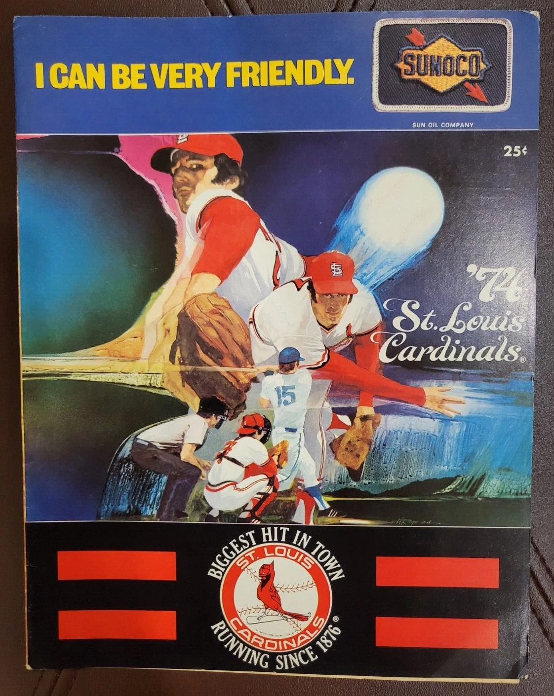 VINTAGE 1974 25 CENT STL CARDINALS BASEBALL OFFICIAL SCORECARD STL VS EXPOS
