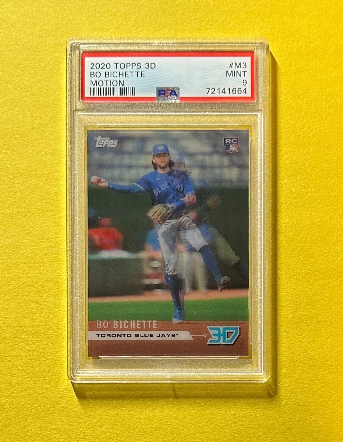 2020 TOPPS 3D BO BICHETTE MOTION #M3 PSA MINT 9 BLUE JAYS ROOKIE CARD
