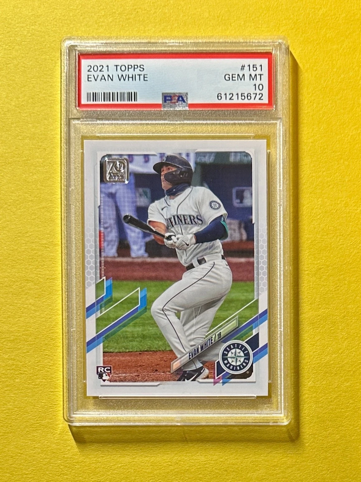 2021 TOPPS EVAN WHITE #151 PSA GEM MT 10 MARINERS ROOKIE CARD
