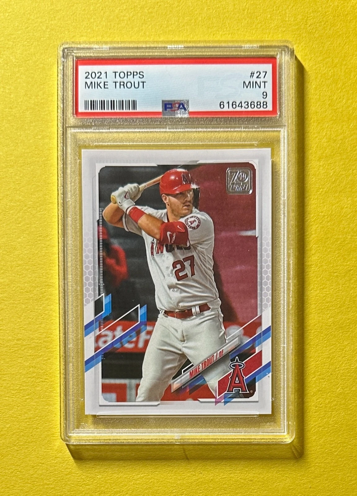 2021 TOPPS MIKE TROUT #27 PSA MINT 9 ANGELS
