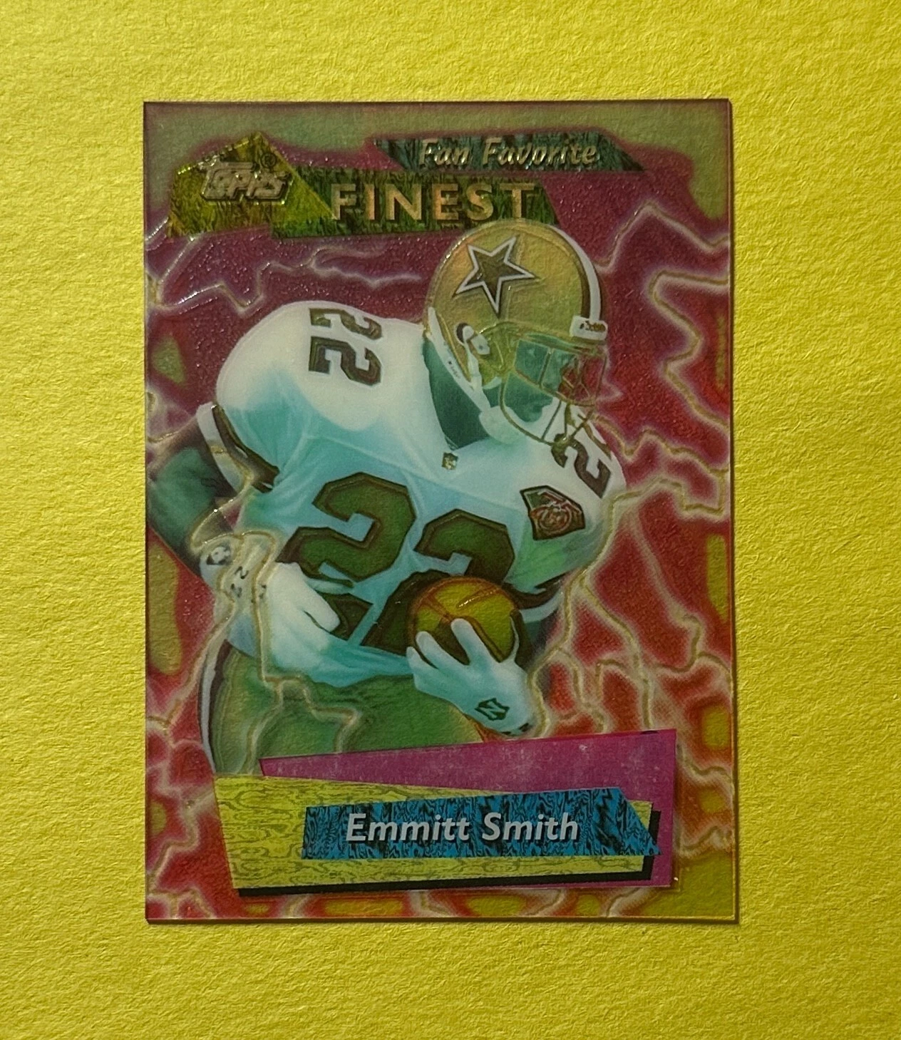 1995 TOPPS FINEST FAN FAVORITE EMMIT SMITH #FF7 COWBOYS HOF
