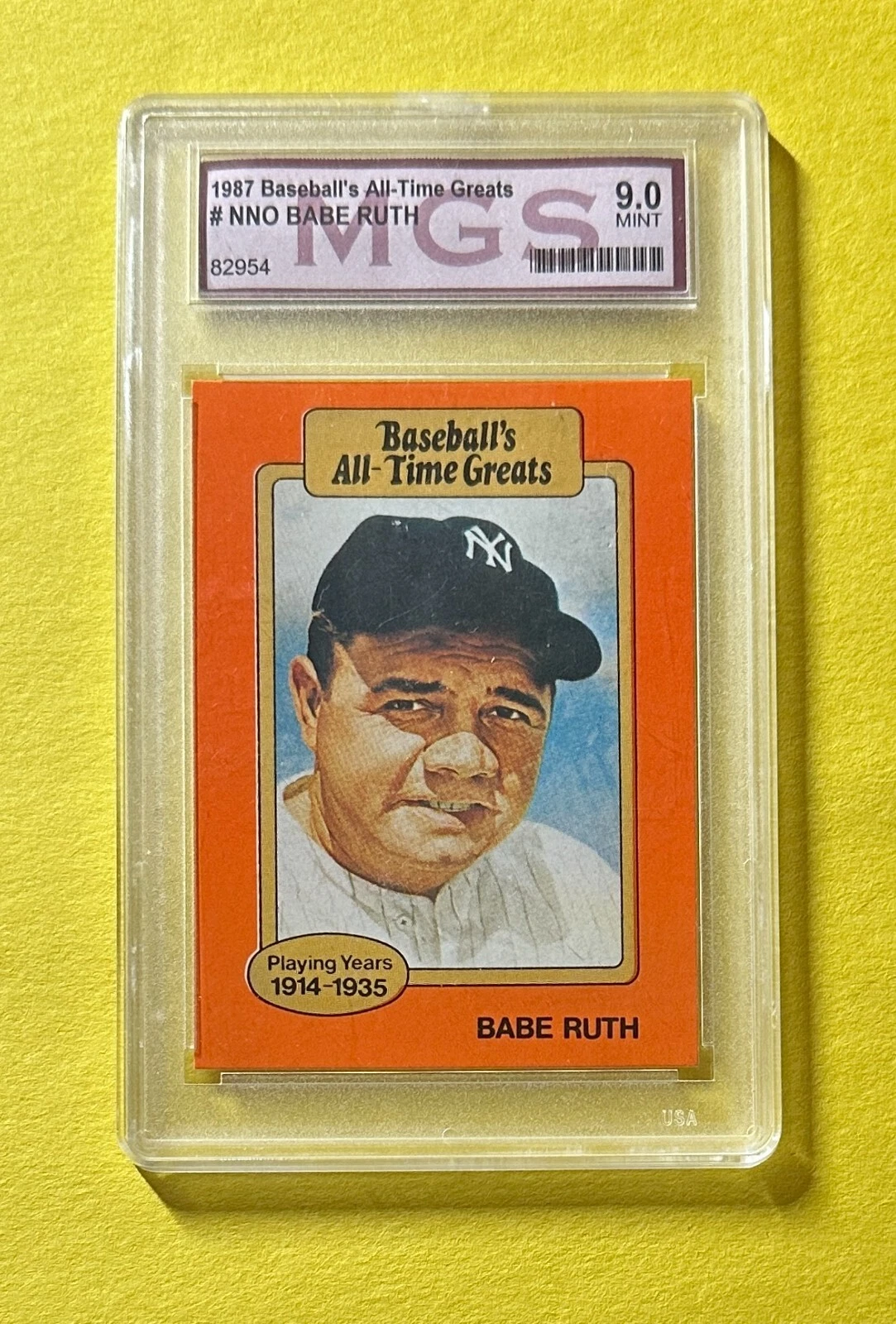 1987 BASEBALL’S ALL TIME GREATS BABE RUTH #NNO MGS MINT 9 YANKEES HOF COLLECTIBLE MEMORABILIA
