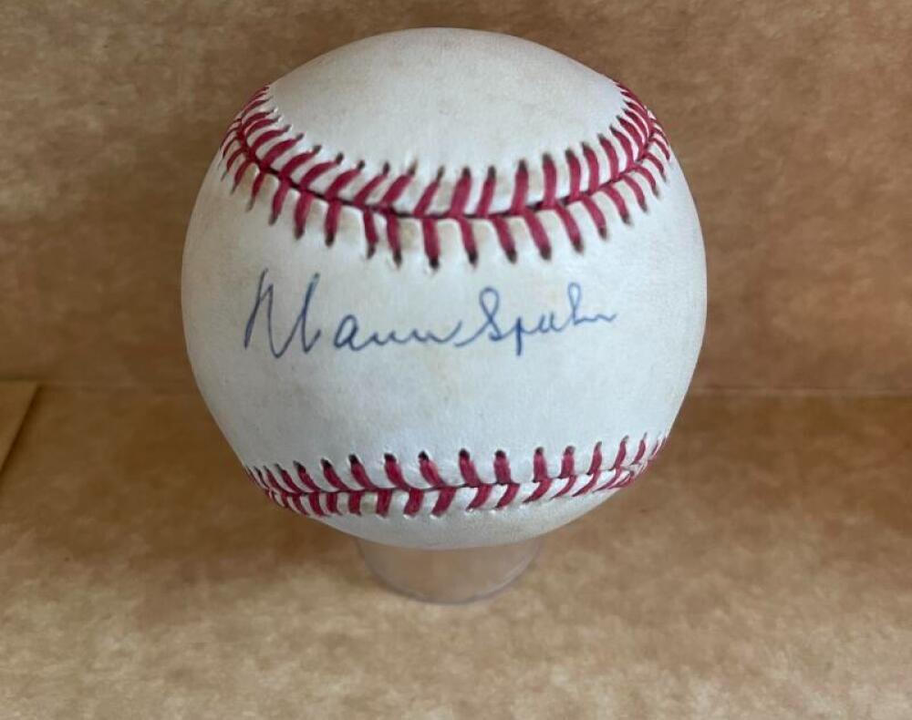 WARREN SPAHN METS/BRAVES SIGNED AUTO N.L. BASEBALL JSA STICKER ONLY
