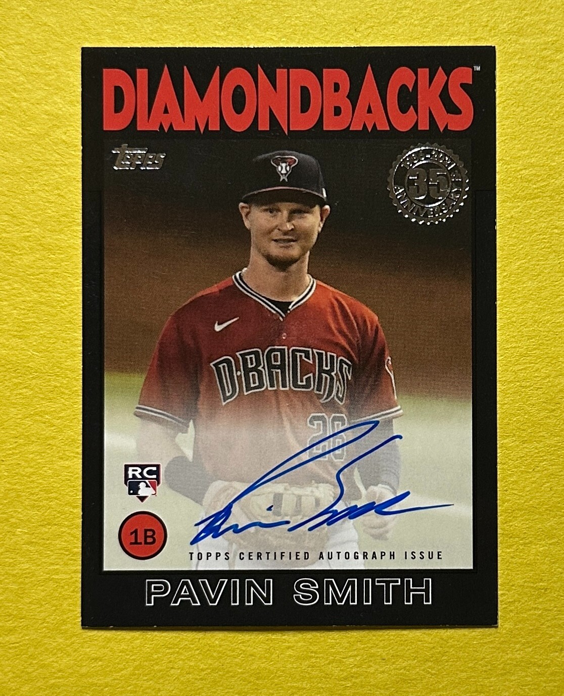 2021 TOPPS PAVIN SMITH ROOKIE AUTO BLACK /199 #86B-PS DIAMONDBACKS
