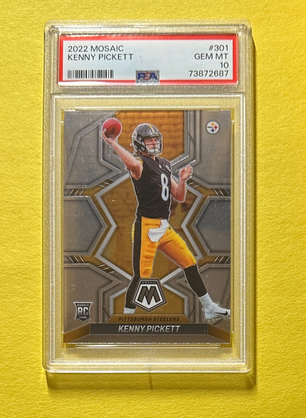 2022 PANINI MOSAIC KENNY PICKETT ROOKIE #301 PSA GEM MT 10 STEELERS
