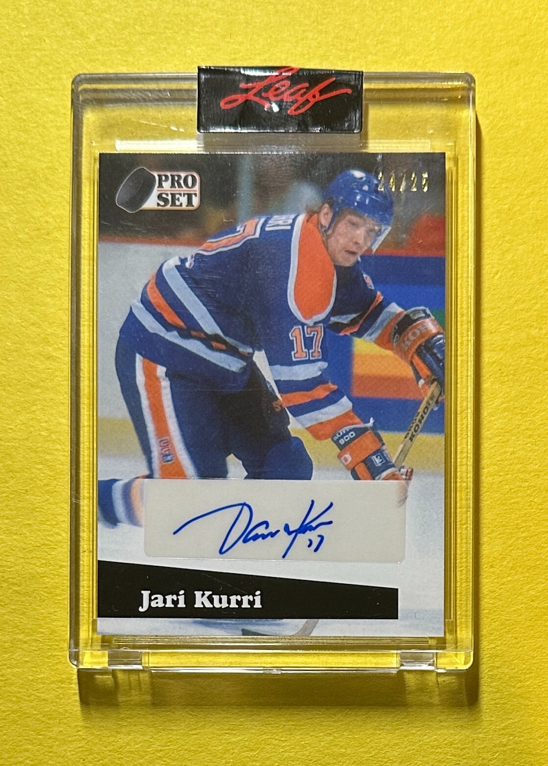 2021 LEAF PRO SET HOCKEY JARI KURRI AUTO /25 #A91-JK1
