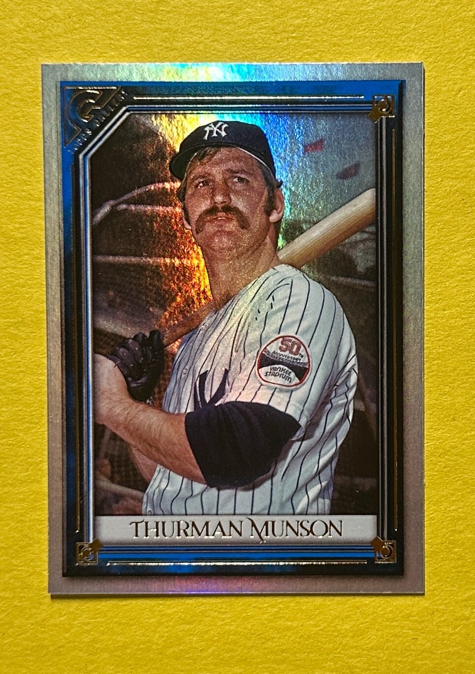 2021 TOPPS GALLERY THURMAN MUNSON FOIL SP /75 #190 YANKEES
