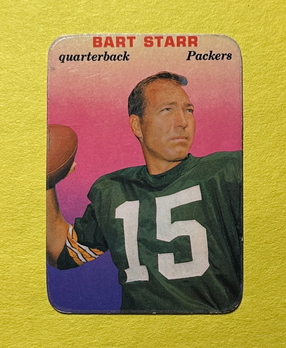 1970 TOPPS SUPPER GLOSSY BART STARR #9 PACKERS HOF
