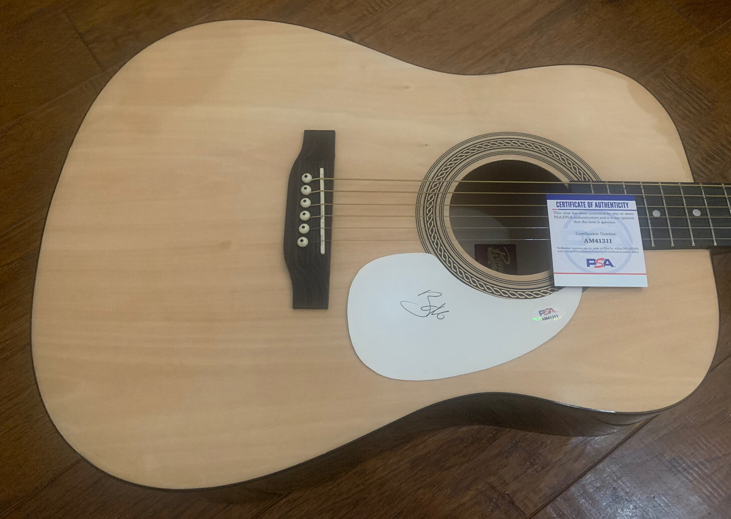 BONO U2 SEXY SIGNED AUTOGRAPHED ACOUSTIC GUITAR PSA CERTIFIED COLLECTIBLE MEMORABILIA