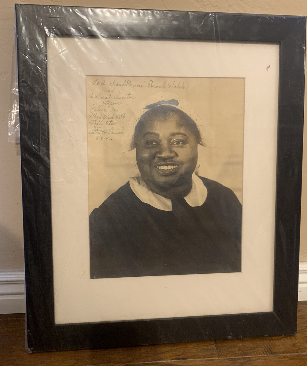 GONE WITH THE WIND HATTIE McDANIEL SIGNED 11X14 PHOTO 1941 GREAT CONTENT
