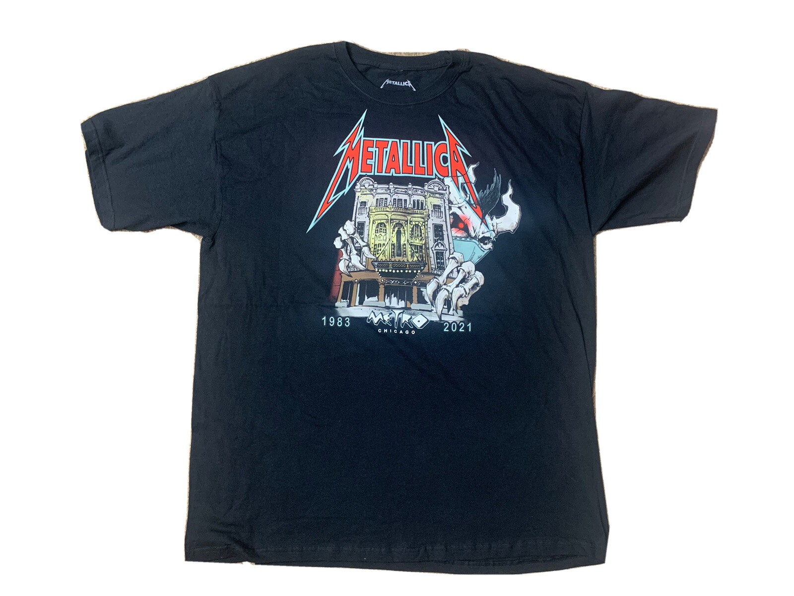 Rare Metallica Chicago Metro Secret Show Tour Shirt XXL Rock Metal 9/20/2021

