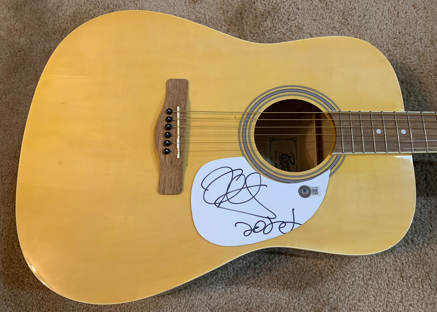 Kirk Hammett Metallica Signed Autographed Acoustic Guitar Beckett Certified
