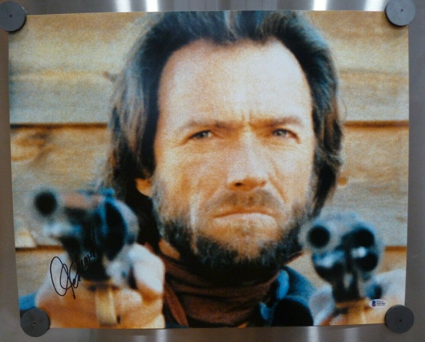 Clint Eastwood Signed Autographed 16x20 Western Movie Photo Beckett Certified #6
