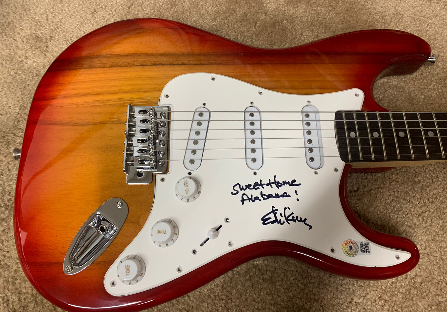 Ed King Lynyrd Skynyrd Signed Guitar Sweet Home Alabama Song Title PSA Certified
