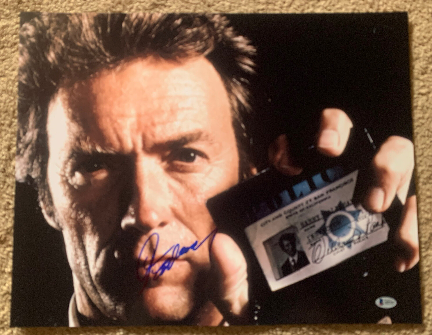 Clint Eastwood Signed Autograph 16x20 Dirty Harry Photo Beckett Certified G1
