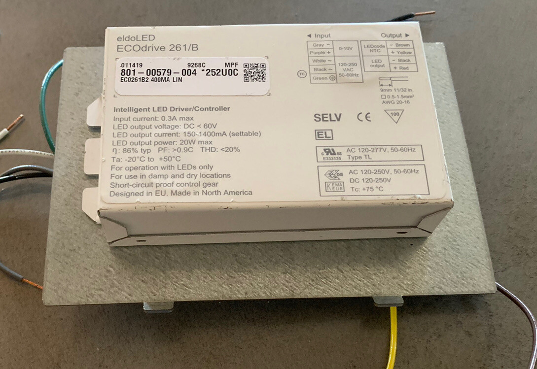 Lot of 2 Eldo LED ECO Drive 261/B Intelligent LED Driver Controller TESTED

