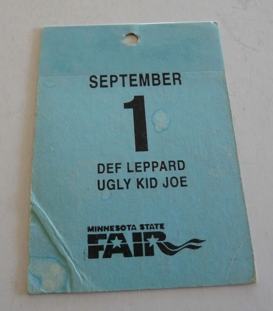 Def Leppard Minnesota Fair Tour Issued Used Backstage Pass Laminate Ticket
