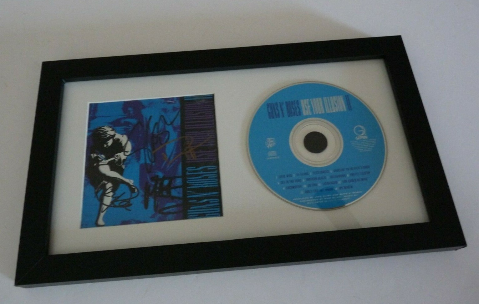 Guns & Roses Slash Duff Matt & Dizzy Signed Framed CD Display BAS Certified

