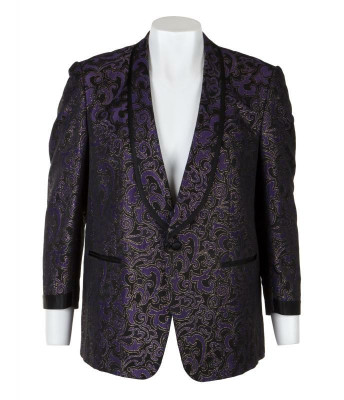 BB King OWNED & WORN Custom Made Black & Gold Stage Jacket Coat JULIEN'S
