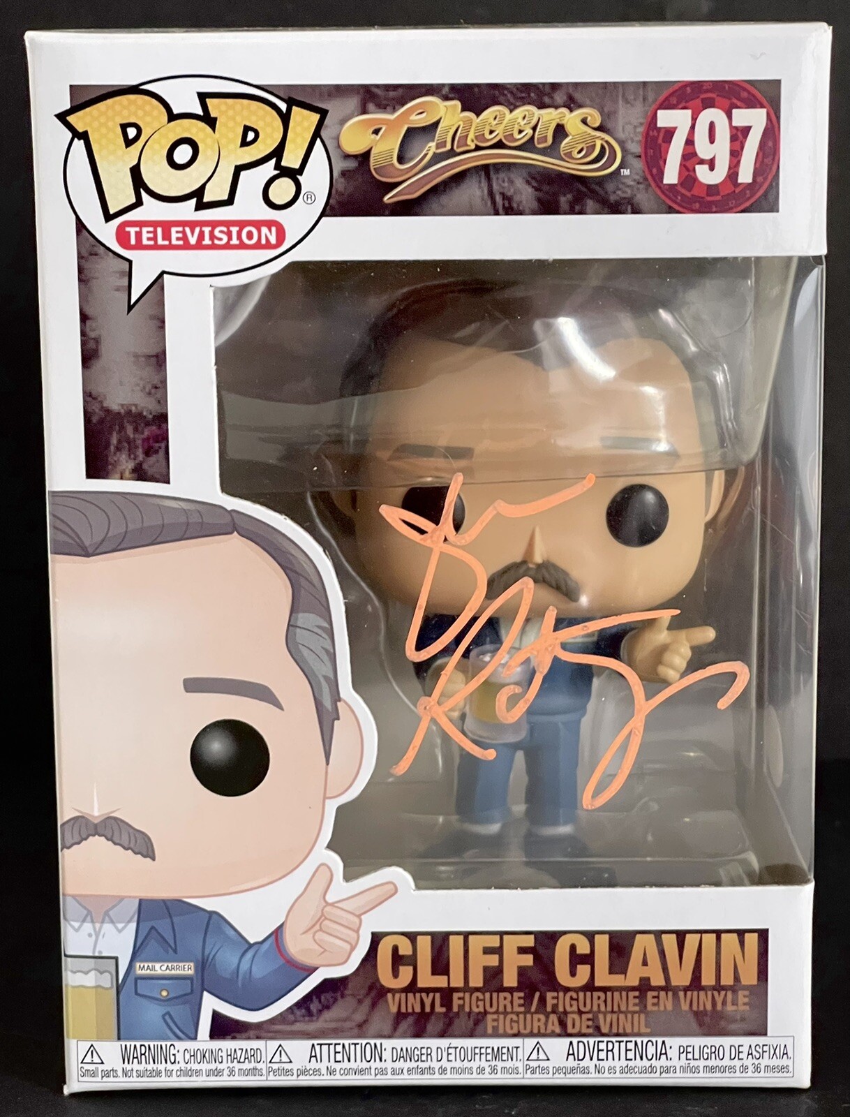 John Ratzenberger Signed Autographed Cheers Cliff Calvin Funko Pop Vinyl JSA
