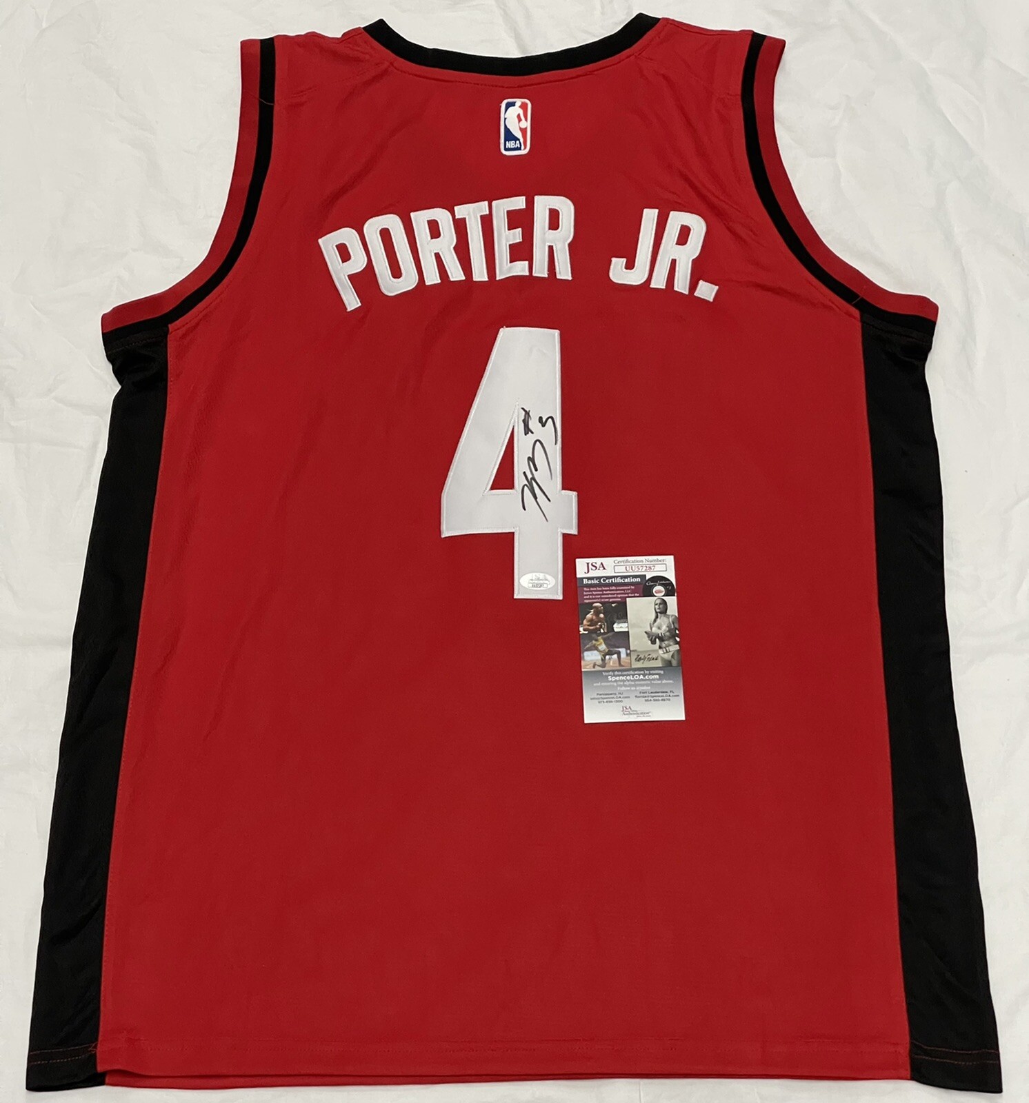 Kevin Porter Jr Signed Autographed Houston Rockets Jersey JSA
