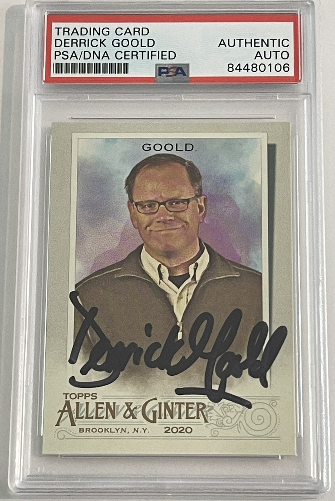 Derrick Goold Signed Autographed 2020 Allen & Ginter Card Writer Slab PSA/DNA
