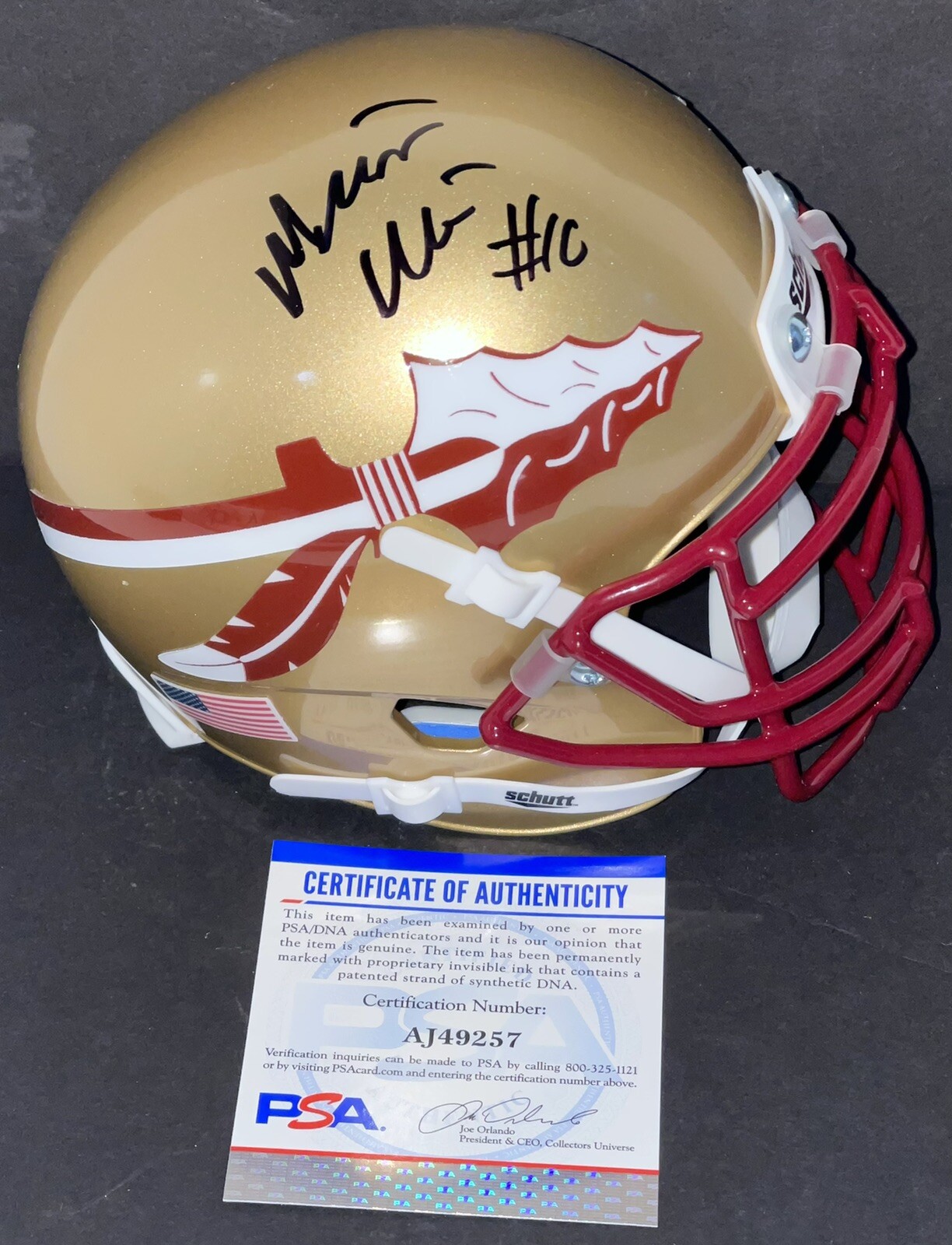 Mckenzie Milton Signed Autographed Florida State Seminoles Mini Helmet PSA/DNA
