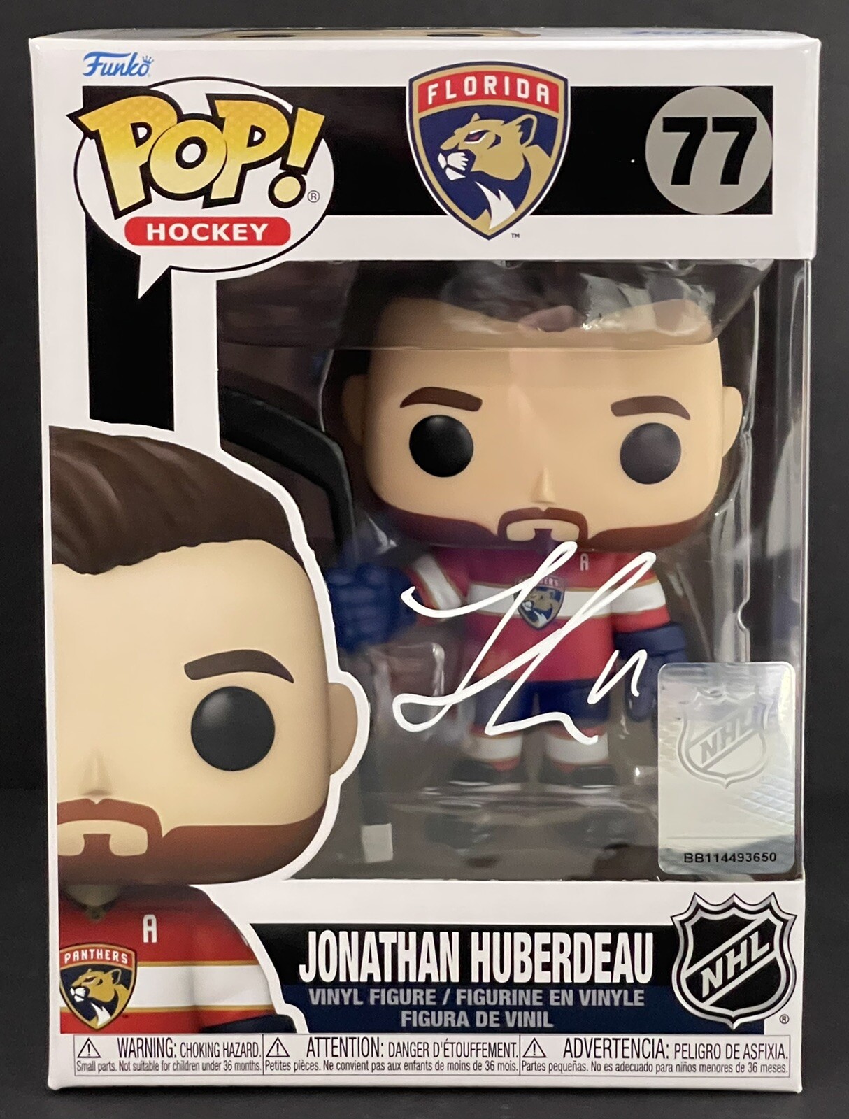 Jonathan Huberdeau Signed Autographed Florida Panthers Funko Pop Stanley Cup JSA
