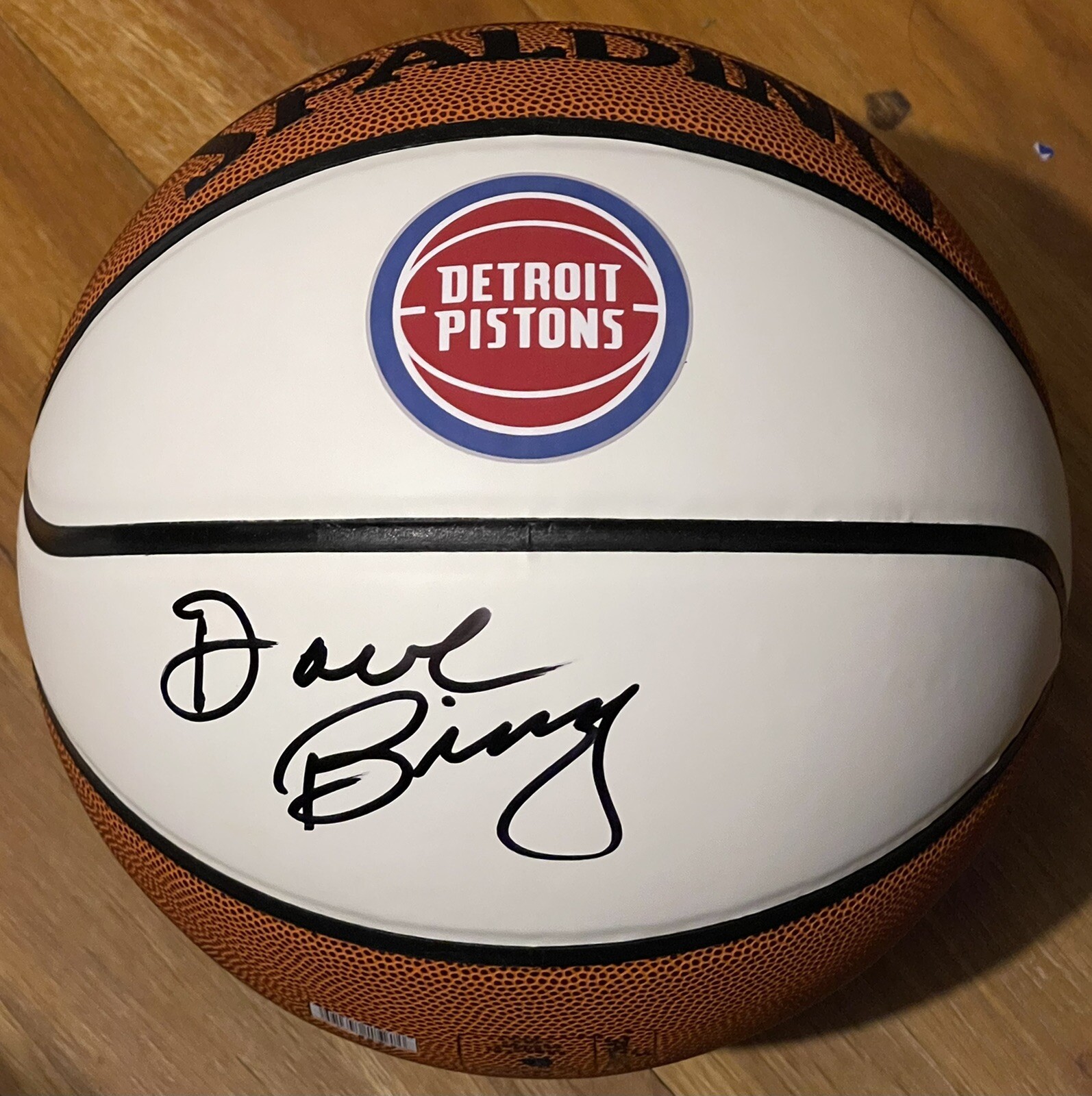 Dave Bing Signed Autographed Detroit Pistons White Panel Logo Basketball JSA
