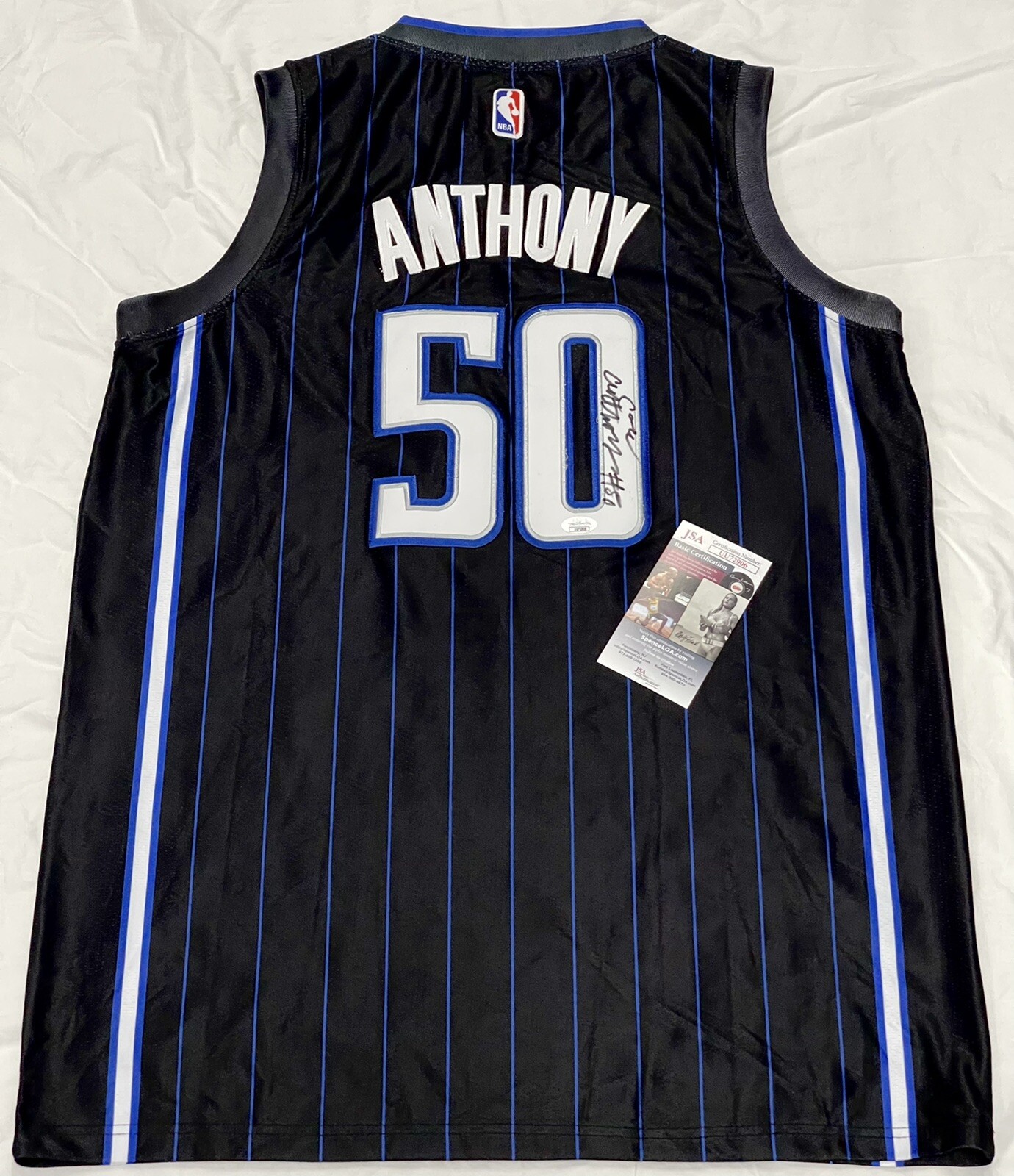 Cole Anthony Signed Autographed Orlando Magic Jersey ROY UNC JSA
