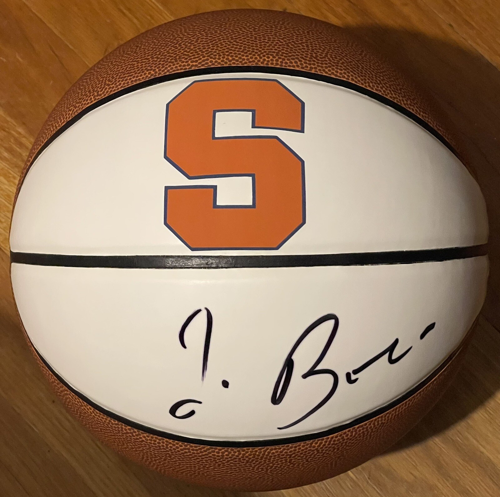 Jim Boeheim Signed Autographed Syracuse Orangeman Logo Basketball Psa/Dna
