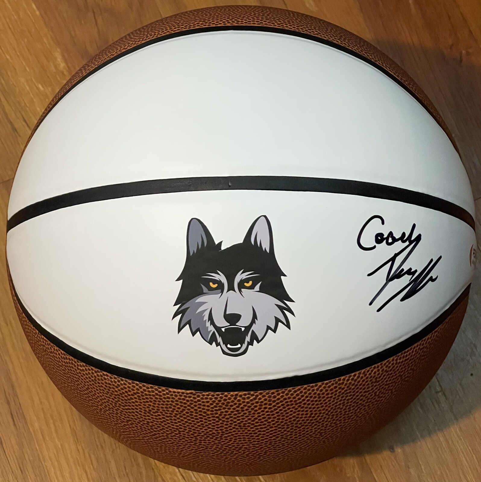 Drew Valentine Signed Autographed Loyola Chicago Logo Basketball PSA/DNA
