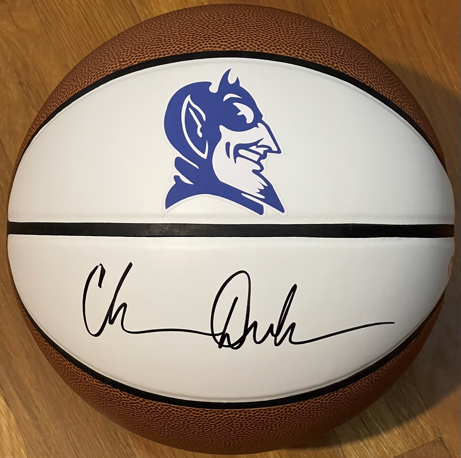 Chris Duhon Signed Autographed Duke Blue Devils Logo Basketball PSA/DNA
