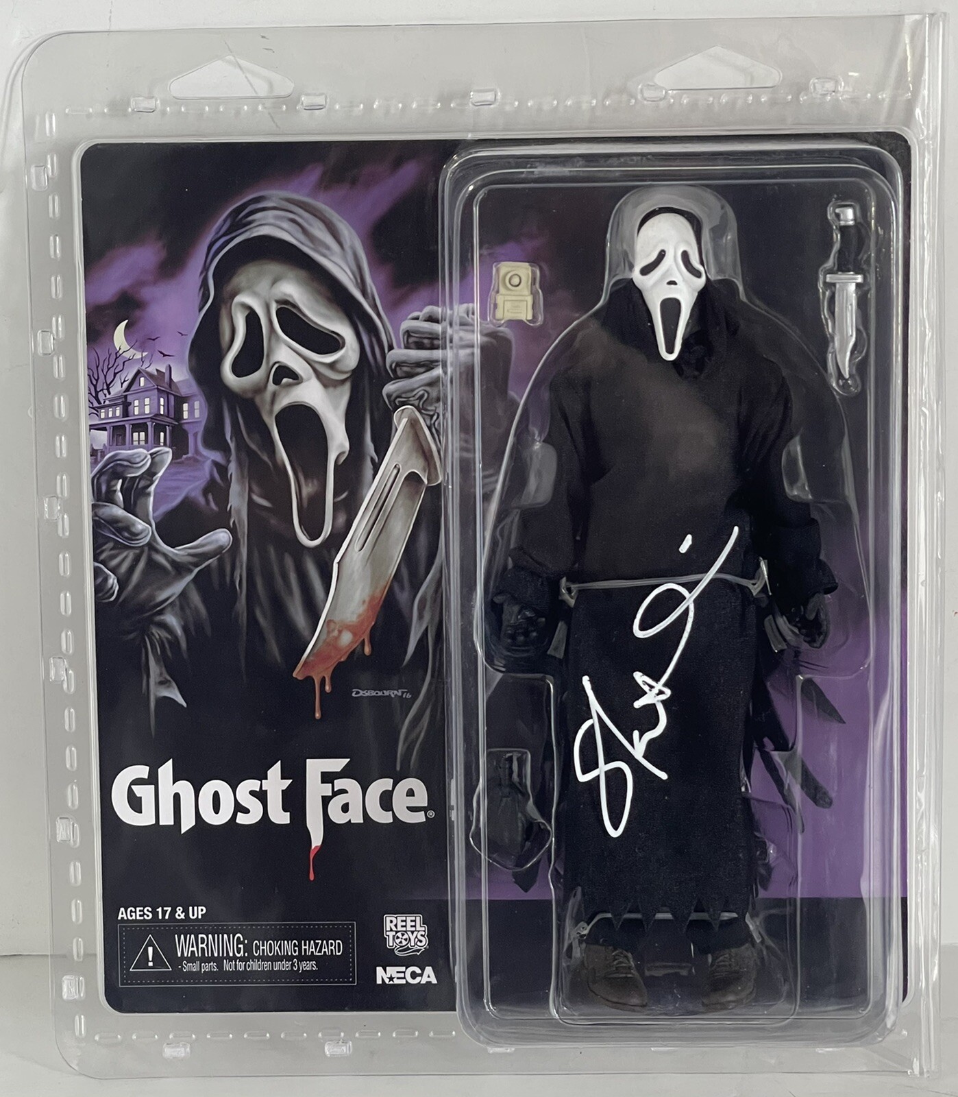 Skeet Ulrich Signed Autographed Scream Ghostface NECA Reel Toys Figure PSA/DNA
