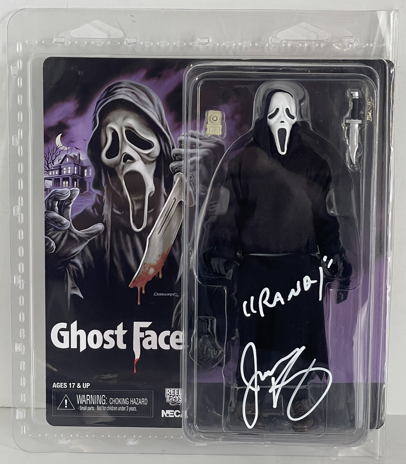 Jamie Kennedy Signed Autographed Scream Ghostface NECA Reel Toys Figure PSA/DNA
