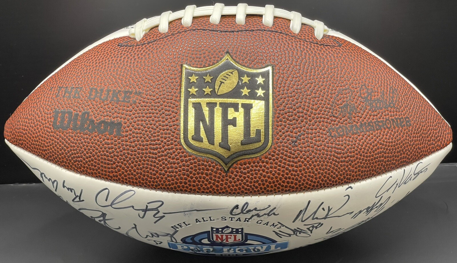 2009 AFC Team Signed Pro Bowl Football Manning Lewis Thomas 30 Plus PSA/DNA
