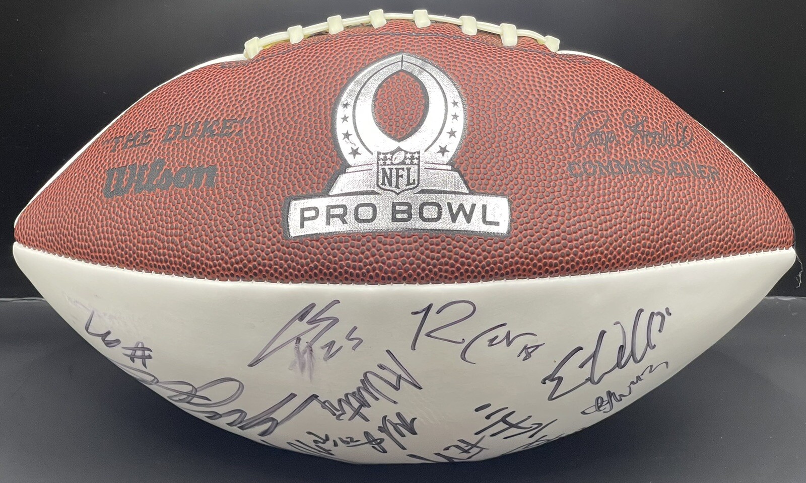 2014 Team Irvin Signed Pro Bowl Football Donald Kuechly Thomas 30 Plus PSA/DNA
