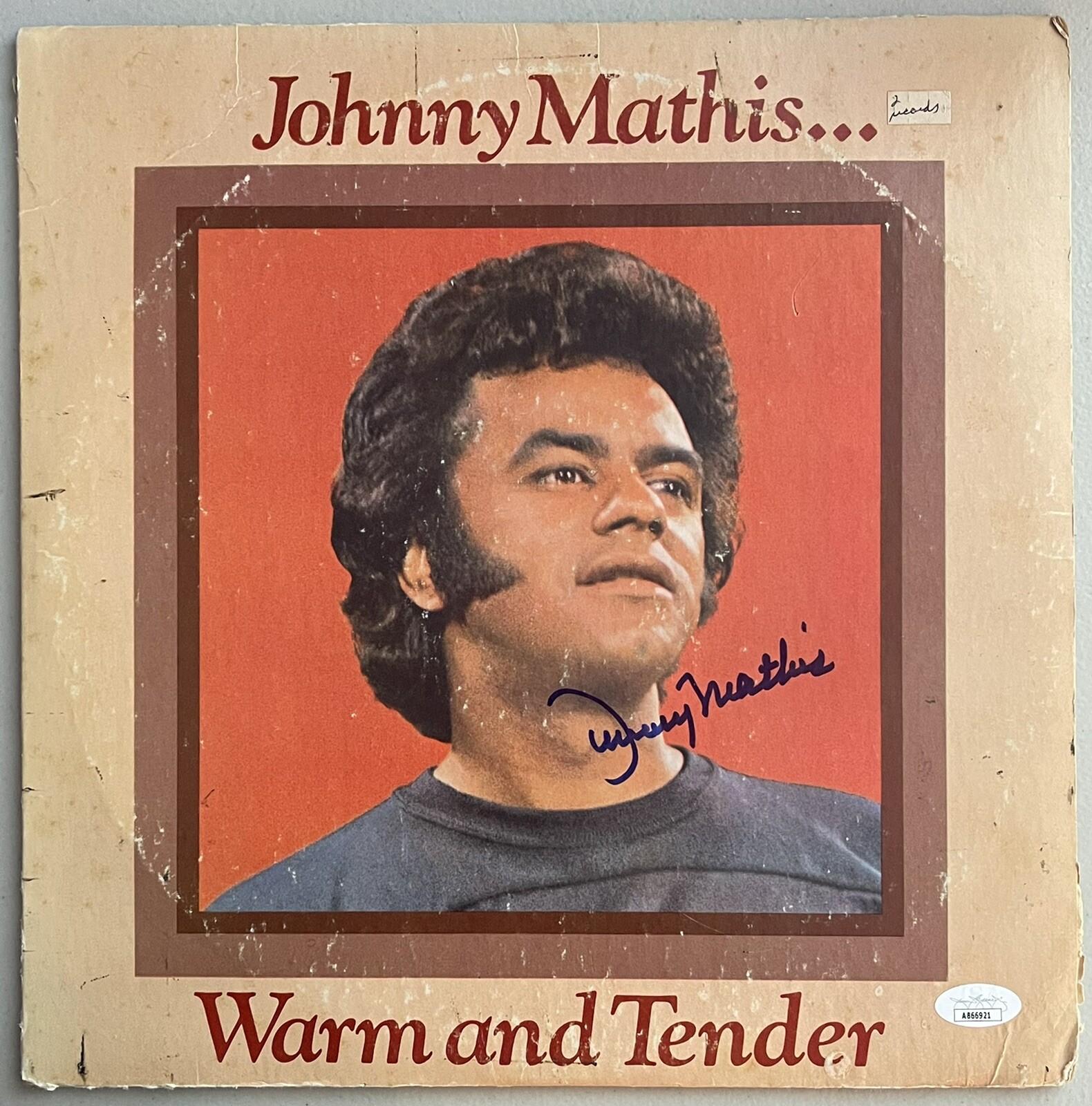 Johnny Mathis Signed Autographed Vinyl Record Album Warm And Tender JSA
