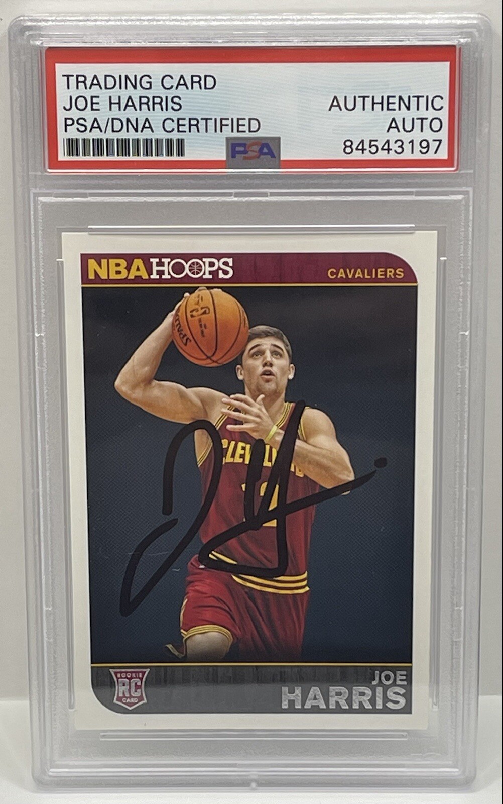 Joe Harris 2014-15 NBA Hoops Signed Rookie Card Nets Cavs Slabbed PSA/DNA
