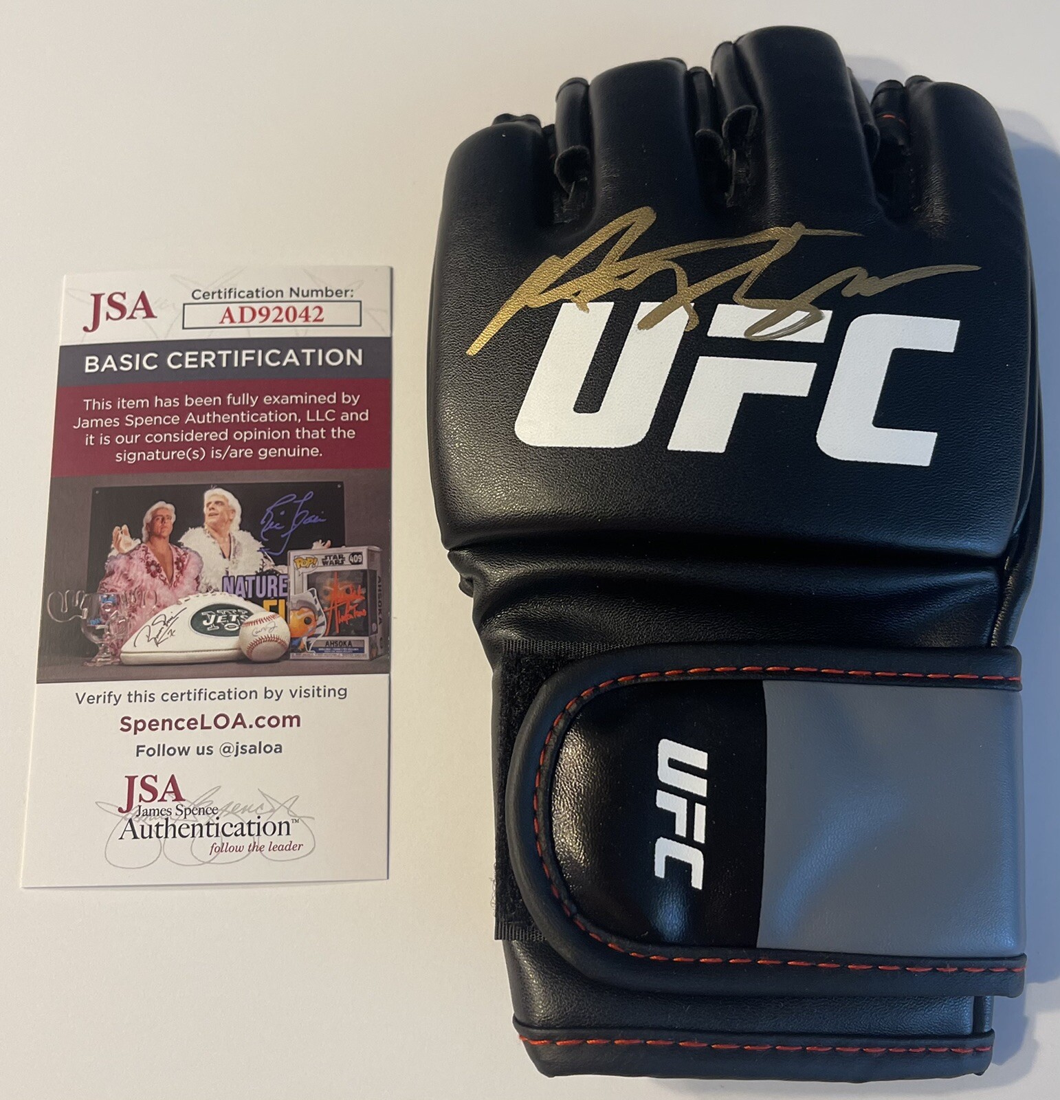 Henry Cejudo Signed Autographed UFC Glove Triple C Fighter MMA JSA

