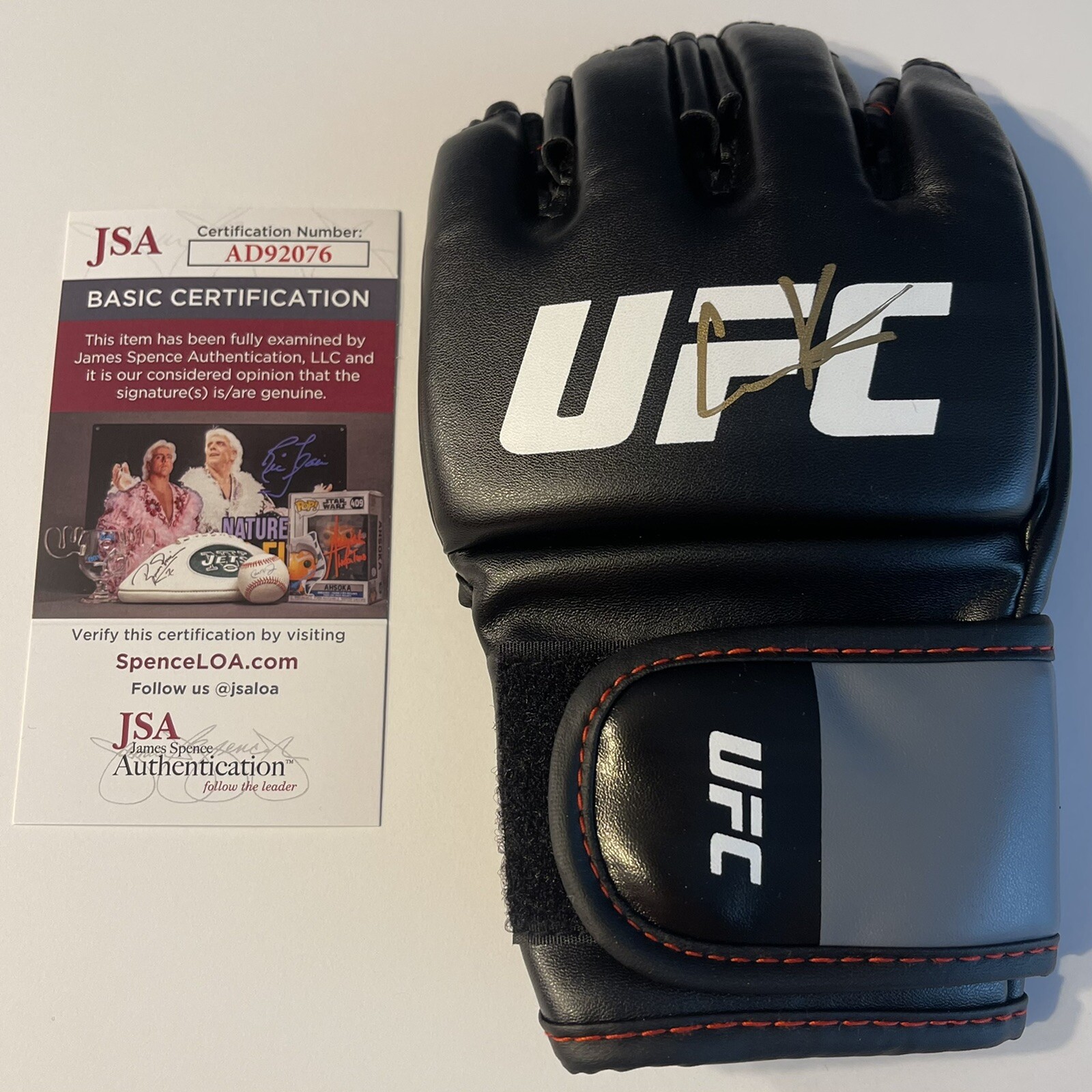 Calvin Kattar Signed Autographed UFC Fighter Glove MMA Champ JSA
