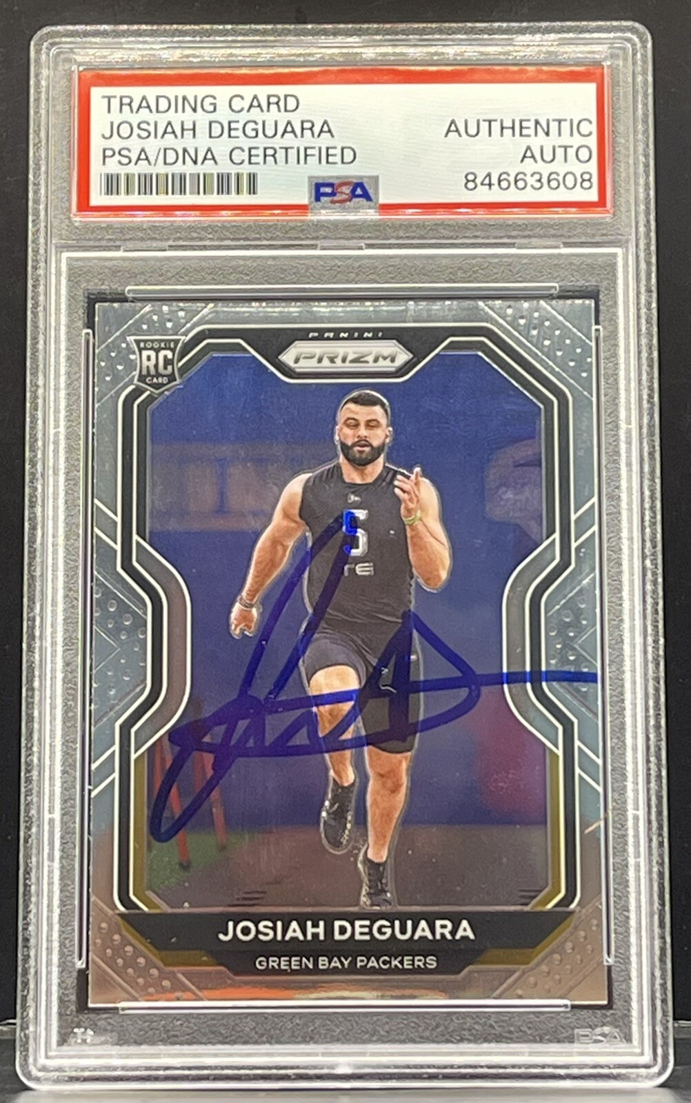 Josiah Deguara Signed 2020 Prizm Rookie Card PSA/DNA Slabbed Green Bay Packers
