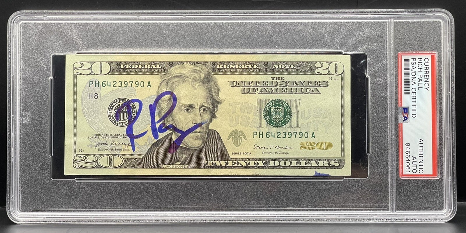 Klutch Sports Agent RICH PAUL Autographed $20 Bill Currency LEBRON Debut Agent
