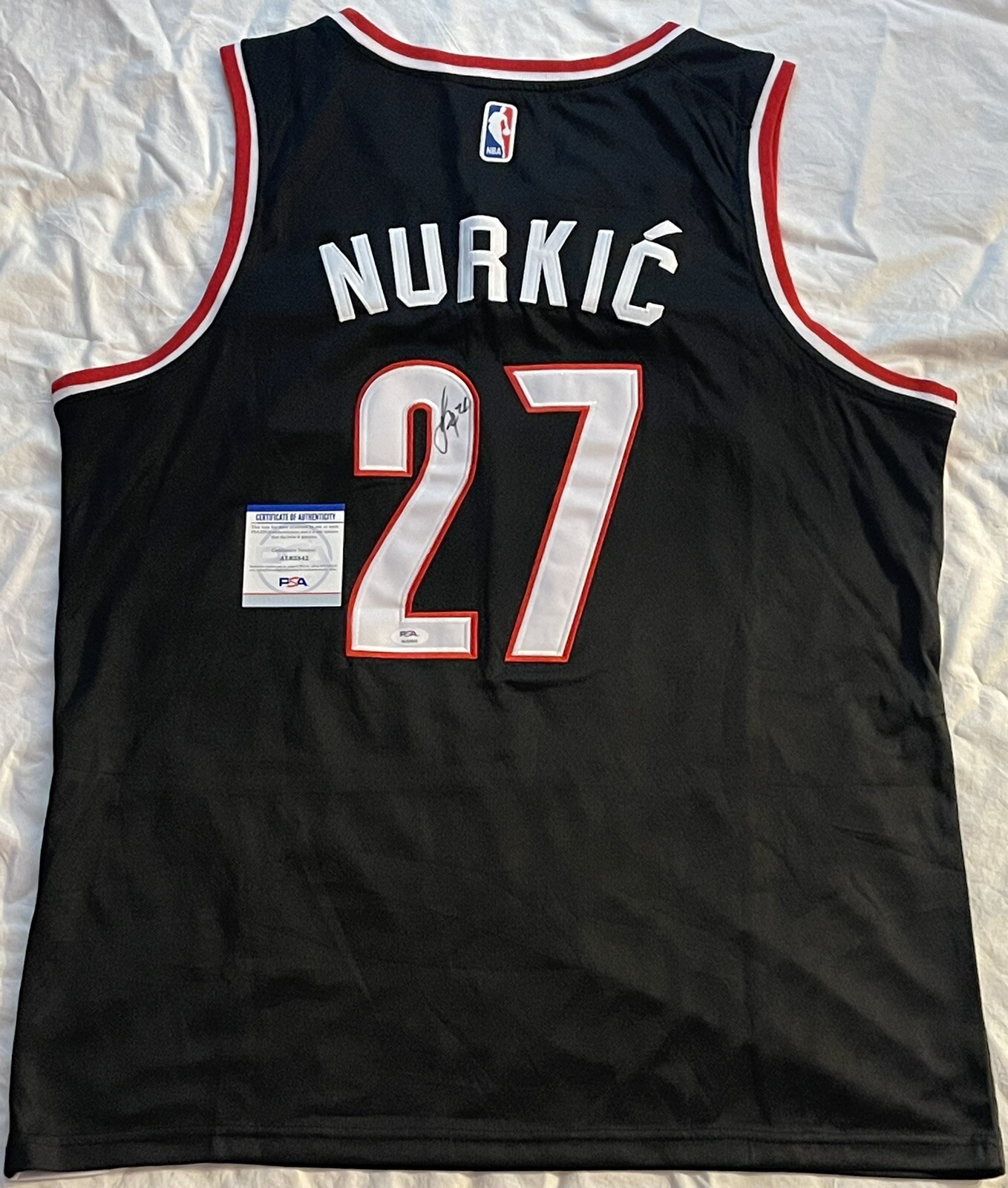 Jusuf Nurkic Signed Autographed Portland Trail Blazers Jersey Dame PSA/DNA
