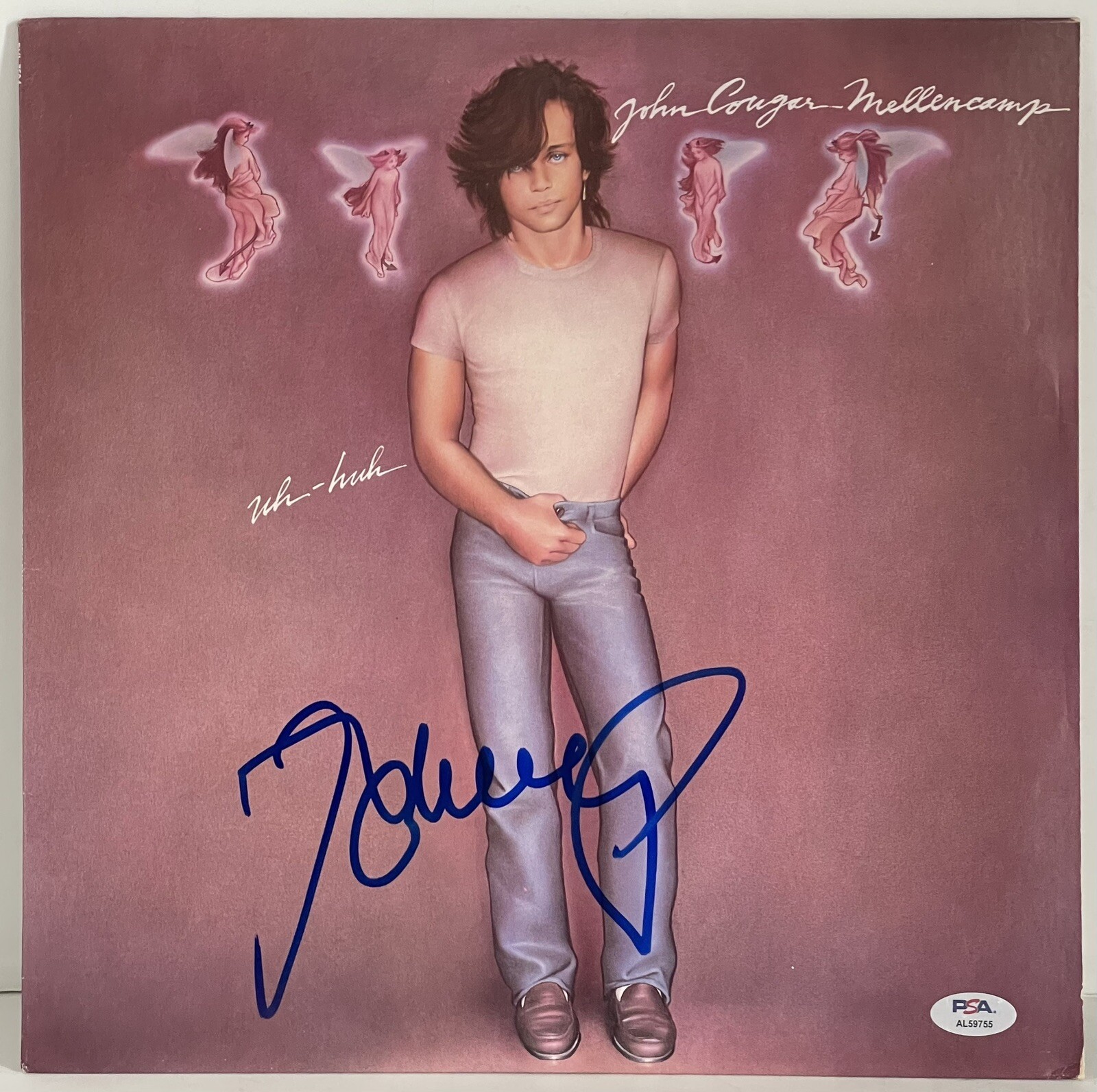 John Cougar Mellencamp Signed Autographed Vinyl Album Uh-huh Full Graph Psa/Dna
