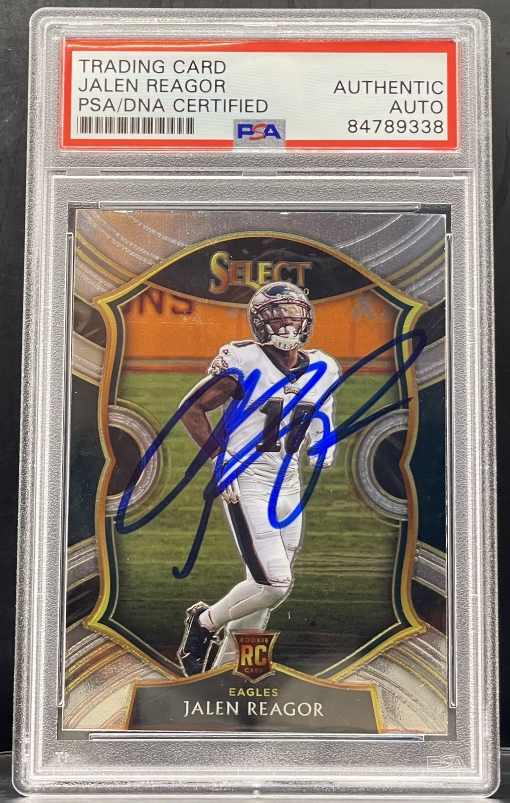 Jalen Raegor 2020 Signed Select Rookie Card Eagles Vikings PSA/DNA Slabbed
