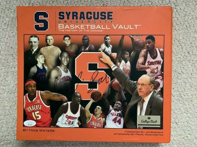 JIM BOEHEIM SIGNED SYRACUSE BASKETBALL HARDCOVER VAULT BOOK AWESOME JSA
