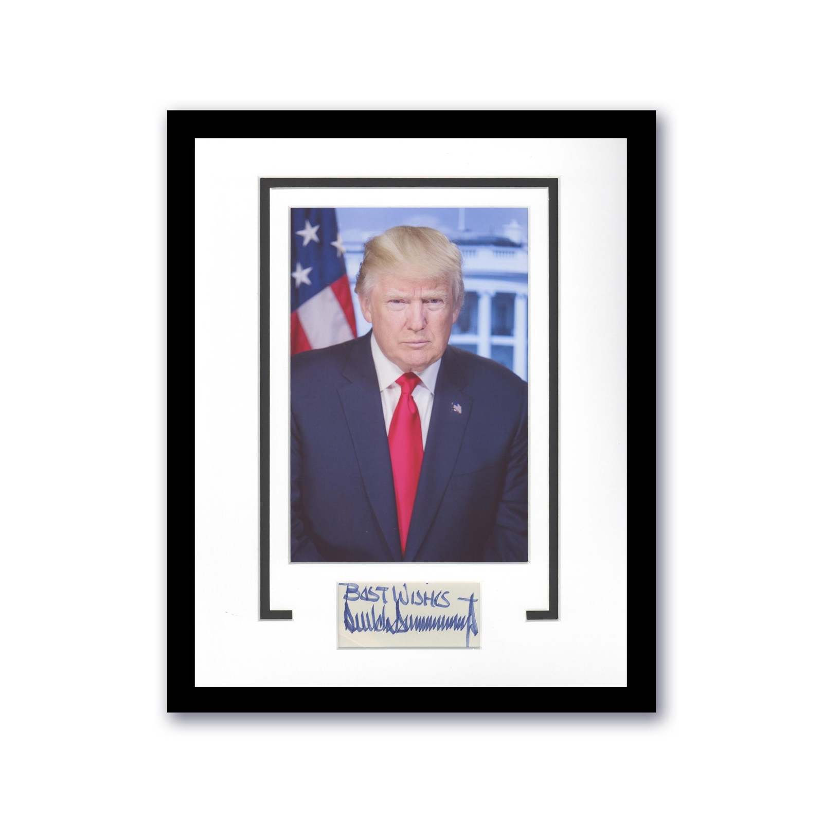 Donald Trump AUTOGRAPH Signed President MAGA Custom Framed 11x14 Display ACOA
