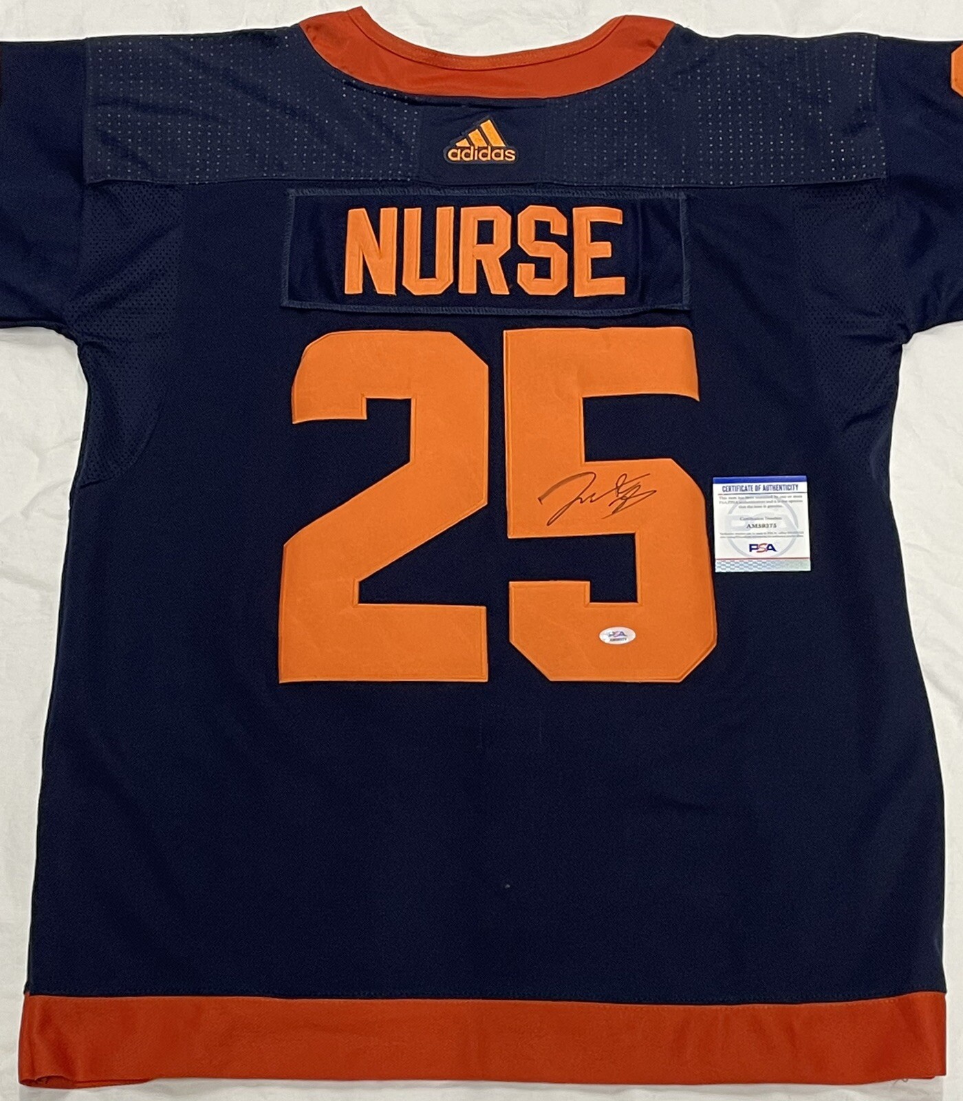 Darnell Nurse Signed Autographed Edmonton Oilers Jersey Stanley Cup PSA/DNA
